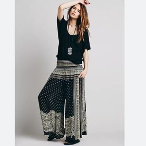 Free People Sarah Smocked Wide-Leg
